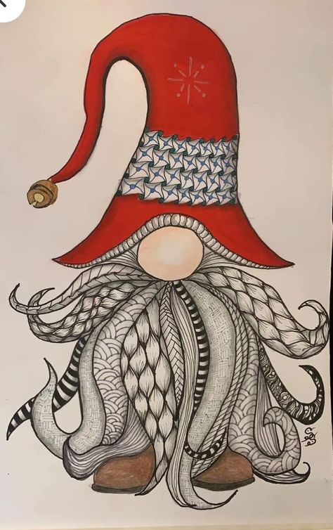 Zentangle Christmas, Zen Doodle Patterns, Zentangle Artwork, Zen Doodle Art, Christmas Doodles, Scratch Art, Christmas Card Art, Tangle Art, Tangle Patterns