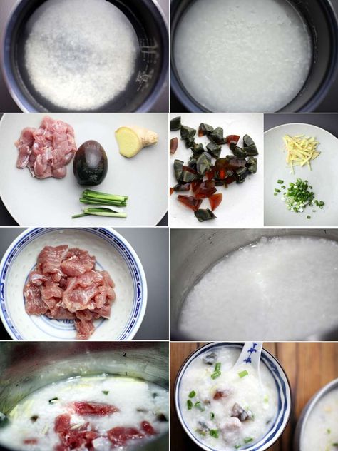 Pork Congee Recipe, Pork Congee, Century Egg, Chinese Pork, Salted Egg Yolk, Porridge Recipes, Instant Pot Pork, Marinated Pork, Salted Egg