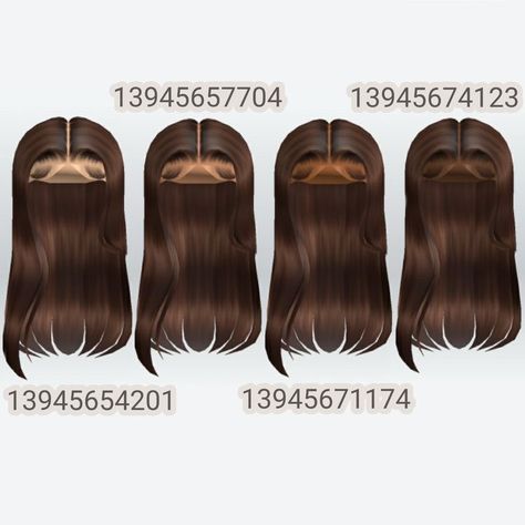 Braid Codes Bloxburg, Head Codes Bloxburg, Cute Hair Codes For Berry Ave, Bloxburg Hair Decals, Brookhaven Codes Hair Brown, Roblox Codes For Hair Brown, Bloxburg Brown Hair, Bloxburg Outfit Codes Hair, Bloxburg Codes For Hair