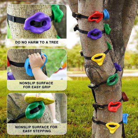 Obstacle Course Playroom, Easy Obstacle Course For Kids Outdoor, Tree Obstacle Course, Ninja Warrior Course Backyard, Backyard Ninja Warrior Course For Kids, Ninja Warrior Course For Kids, Diy Ninja Warrior Course, Diy Kids Climbing Structure, Kids Rock Climbing