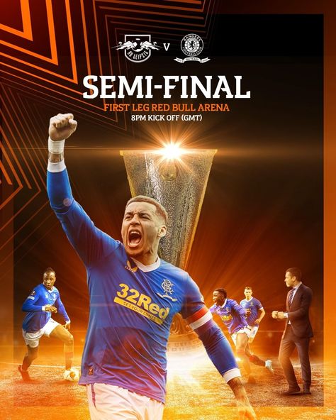 Next Game Football Design, Premier League Graphic Design, Rangers Football Club, Geelong Football Club, Rangers Football, Rangers Fc, Semi Final, Glasgow, Football Club