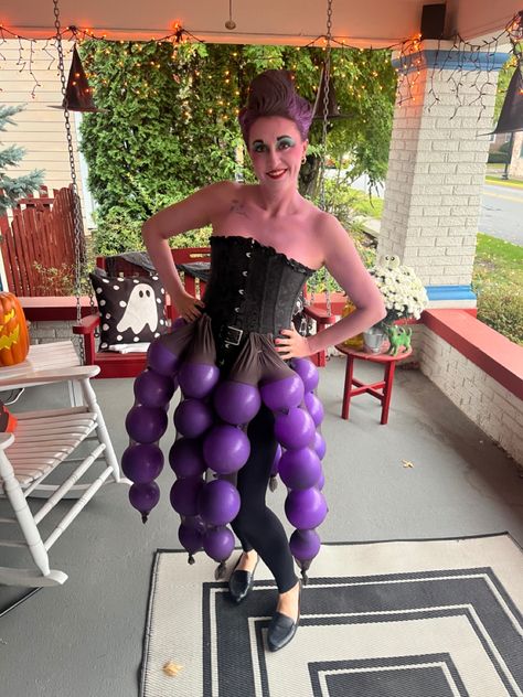 Adult Ursula Costume Diy, Diy Ursula Costume Women, Ursula Costume Diy, Ursula Dress, Ursula Costume, Homemade Halloween Costumes, Parade Float, Mermaid Decor, Homemade Halloween