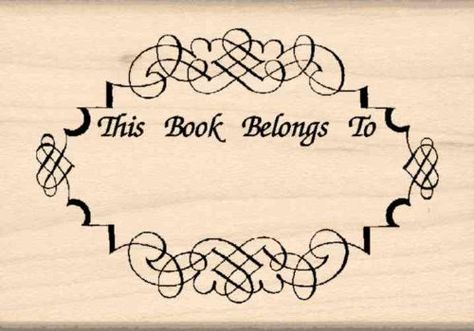 This Book Belongs To Bookplate Rubber Stamp  134 inches x 2 inches * For more information, visit image link. This Belongs To, This Journal Belongs To, This Book Belongs To, Spell Books, Buy Stamps, Witchcraft Spell Books, Witchy Things, Game Store, Custom Stamps