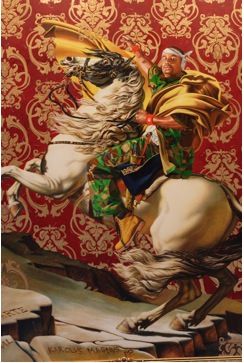 Kehinde Wiley's "Napoleon Leading the Army Over the Alps," 2005. Visit the Brooklyn Museum. Equestrian Statue, Kehinde Wiley, The Alps, European Art, The Army, Black Artists, Museum Of Fine Arts, Art Plastique, American Artists