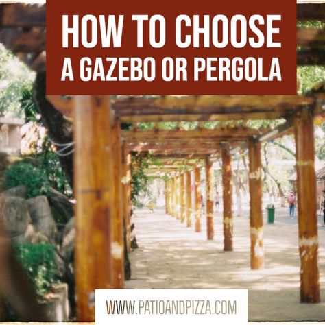 Gazebo and pergola choices can be confusing.  This article will provide you with the best information for choosing the right shade structure for your backyard. Gazebos And Pergolas, Vinyl Pergola, Ipe Wood, Wood Pergola, Shade Structure, Roof Design, Outdoor Shade, Staining Wood, Lattice