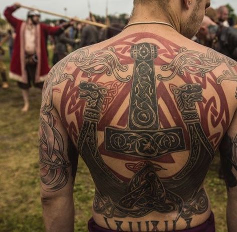 Looking for a tattoo style that will emphasize your masculinity? Then 53 Viking tattoos for men are your perfect choice! Read our article and find the best designs. Nordic Back Tattoo, Viking Tattoos For Men, Celtic Tattoos For Men, Tato Maori, Viking Warrior Tattoos, Norse Mythology Tattoo, Pagan Tattoo, Celtic Tattoo Designs, Scandinavian Tattoo