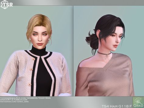 The Sims Resource - Low Bun Updo Hairstyle - G118 The Sims 4 Cc Updo Hair, Phoenix Sims Hair, Sims 4 Cc Hair Alpha Bun, Sims 4 Cc Hair Low Bun, Sims 4 Cc Hair Low Ponytail, Sims 4 Low Bun Cc, Sims 4 Hair Bun Cc, Sims 4 Messy Bun Cc, Sims 4 Messy Bun