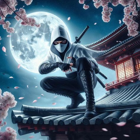 White ninja Ninja Photo, White Ninja, Japanese Warriors, Ninja Art, Instagram Profile Picture Ideas, Biker Love, Anime Ninja, Japanese Warrior, Instagram White