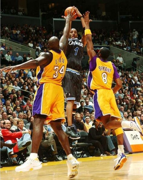 TRACY MCGRADY VS KOBE BRYANT & SHAQ  #mcgradyvsbryant #bryantvsmcgrady #1v2 #tracymcgrady #mcgrady #tmac #orlandomagic #magic #orlando #nba #kobebryant #bryant #blackmamba #kobe #losangeleslakers #lakers #losangeles #la  #shaq Tracey Mcgrady, Tracy Mcgrady Magic, T Mac, Shaq And Kobe, Kobe Bryant Quotes, Kobe Bryant Nba, Nba Basketball Art, Kobe Bryant Pictures, Lakers Kobe Bryant