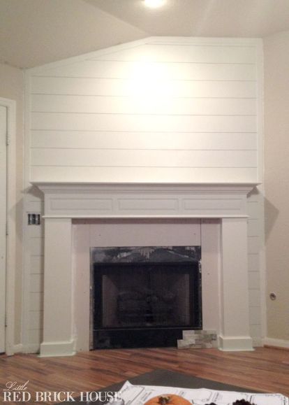 fireplace makeover plank wall tutorial, fireplaces mantels, wall decor, woodworking projects Modern Farmhouse Living Room Ideas, Diy Fireplace Makeover, Brick Fireplace Makeover, Small Fireplace, Modern Farmhouse Living, Fireplace Built Ins, Farmhouse Fireplace, Modern Farmhouse Living Room, Fireplace Remodel