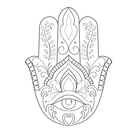 Hamsa Hand Stencil, Hamsa Hand Tattoo Stencil, Hamsa Tattoo Design Mandalas, Hasma Tattoos For Women, Hamsa Hand Tattoo Design, Hamsa Hand Drawing, Tattoo Prep, Fatima Tattoo, Fatima Hand Tattoo