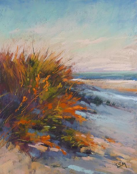 Karen Margulis Pastel, Pastel Art Landscape, Beach Art Painting, Soft Pastel Art, Pastel Artwork, Oil Pastel Paintings, Pastel Paintings, Pastel Landscape, Oil Pastel Art