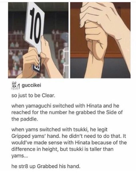 *RIP my frozen heart* but obviously, nothing is straight in this tumblr post... Tsukiyama Haikyuu, Tsukishima X Yamaguchi, Haikyuu Tsukishima, Kageyama X Hinata, Haikyuu Meme, Haikyuu Volleyball, Haikyuu Karasuno, Haikyuu Funny, Haikyuu Ships