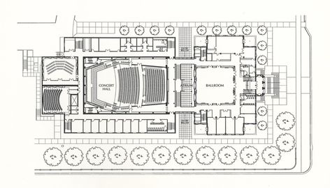 School-of-Music-Floor-Plan Music School Plan, Exploded Diagram, School Floor Plan, Plan Floor, Theatre Interior, Marble Staircase, Hall Flooring, Rehearsal Room, Piano Recital