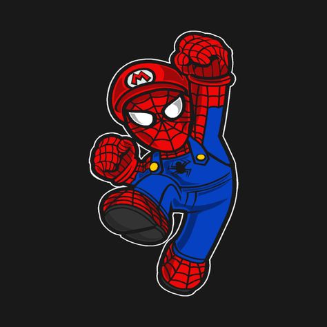 Check out this awesome 'Spider+Mario' design on @TeePublic! Mario Mashup, Mario Stickers, Mario Design, Bad Cat, Rick And Morty Poster, Super Mario And Luigi, Super Mario Art, Nintendo Art, Graffiti Characters