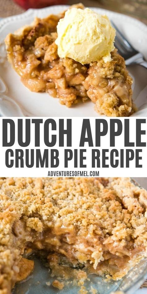 How to make an easy Dutch apple crumb pie from scratch. Homemade with crumb-topped cinnamon spiced apples, baked in the best pie crust ever! Dutch Crust Apple Pie, Apple Pie Dutch, Easy Dutch Apple Pie, Dutch Pie, The Best Pie Crust, Best Pie Crust, Apple Crumb Pie, Crumb Pie, Pie From Scratch