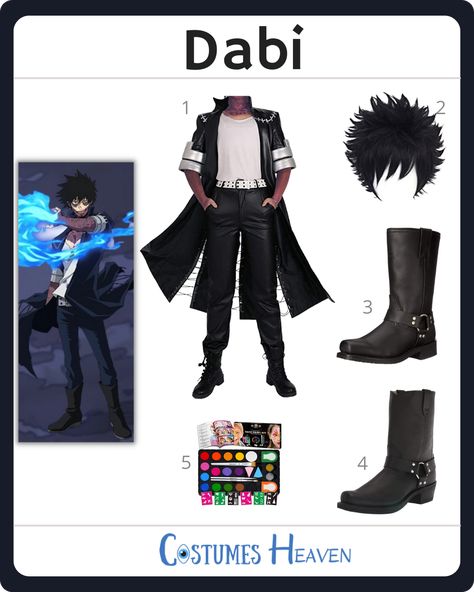 Dabi Halloween Costume, Dabi Clothes, Dabi Jacket, Dabi Outfit Ideas, Hawks Costume, Dabi Costume, Dabi Cosplay Girl, Dabi Outfit, Male Cosplay Ideas