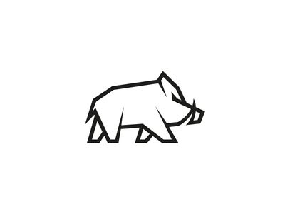 Wild Boar by Max Pirsky. One of the suggestions for a new brand symbol. We decided to go with something simpler, but I still really like this stylisation. Emboar Pokemon, Pig Logo, Hunting Tattoos, Wild Pig, Corporate Logo Design, Wild Hog, Brand Symbols, Animal Symbolism, Monogram Logo Design