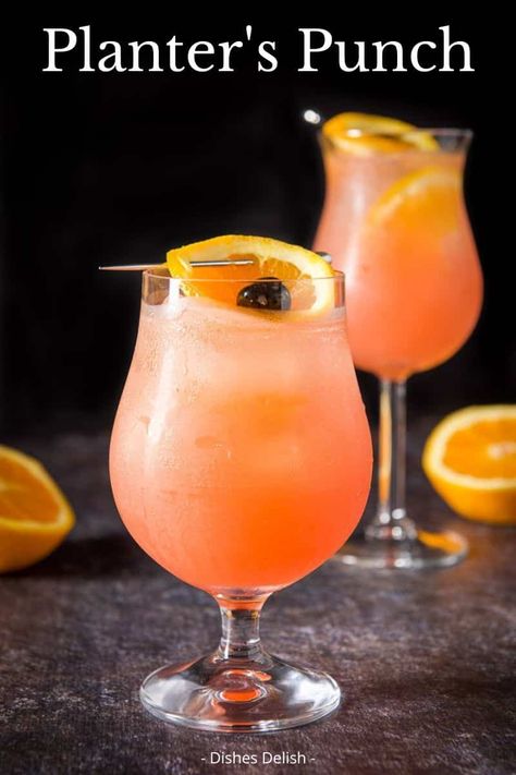 Planters Punch Recipe, Planter's Punch, Apple Cider Bourbon, Tequila Sunrise Recipe, Gluten Free Party Food, Planters Punch, Tequila Sunrise Cocktail, Frozen Drink Recipes, Bourbon Smash