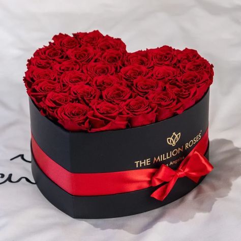 The Million Roses heart shaped box of premium roses preserved for 3 years The Million Roses, Million Roses, Luxury Bouquet, Luxury Flower Bouquets, Fancy Flowers, Valentines Gift Box, Red Rose Bouquet, Flower Gift Ideas, Valentines Roses