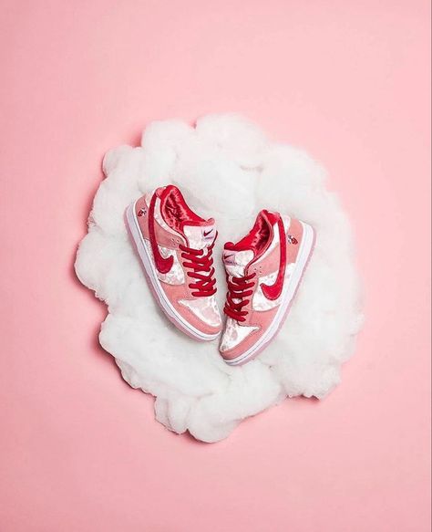 Valentines Dunks, Valentine Dunks, Strange Love Dunks, Valentines Shoes, Demonia Shoes, Old Shoes, Christmas Wishlist, Nike Dunk, Product Photography