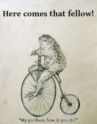 Riding a penny farthing in a skirt and heels! Description from pinterest.com. I searched for this on bing.com/images Dat Boi, Frog Art, A Frog, Frog And Toad, Cute Frogs, Pics Art, Here Comes, Drawing Tips, Toad