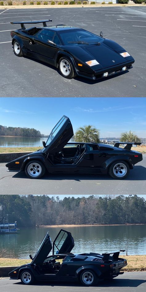 Black-On-Black Lamborghini Countach Is A Supercar Legend. It came out of long-term storage (and it's probably going back in). Lamborghini Countach Black, Car Ideas Aesthetic, Lambo Countach, Classic Lamborghini, Black Lamborghini, Aesthetic Sports, Dream Cars Lamborghini, Aesthetic Cars, Dubai Beach