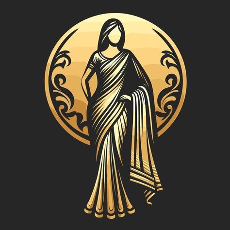 Silhouettes Religious Mary Vectors, Photos and PSD files | Free Download Saree Logo Design, Saree Background, Home Boutique Ideas, Logo Border, Book Pic, Indian Invitation, Water Fountain Design, Draping Styles, Clothing Logo Design