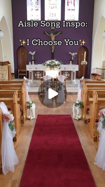 Multi-Award Winning Wedding Singer & Pianist Ireland on Instagram: "@ryanndarlingmusic song “I Choose You” is the perfect modern-day Christian wedding song and my couple chose it as their reflection piece yesterday.

Vendor Shoutout : @seasonsoflove2022 💐

Look how beautifully they decorated the church for Aaron and Maggie’s Big Day! 

@weddingsonline @letstalkweddingsireland 
#weddingmusic #irishwedding #weddingblog #weddingblogger #irishbride #weddingsinger #weddingentrance" Godly Wedding, Christian Wedding Songs, Wedding Singer, Bride Entry, The Wedding Singer, Wedding Song, Wedding Entrance, I Choose You, Irish Wedding