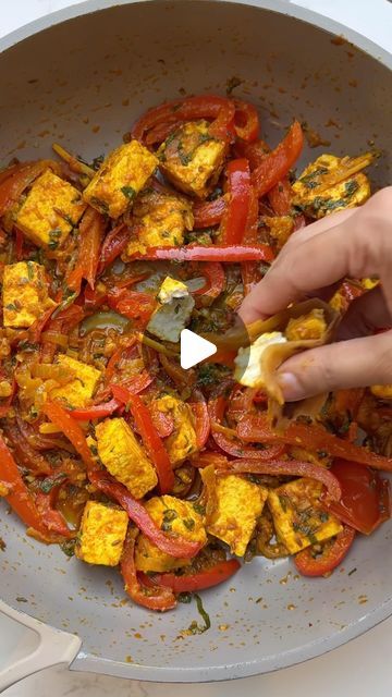 Maunika Gowardhan on Instagram: "PUNJABI PANEER JALFREZI

Speedy stir fried paneer with peppers, cumin & chilli. Diwali is coming soon and I’m getting ready for a busy week ahead so this recipe is my go to. 

SAVE THE RECIPE👇🏽

Ingredients

230gms paneer diced in cubes
3 tbsps vegetable oil
1 tsp cumin seeds
1 medium onion thinly sliced
2 garlic finely chopped
1 tsp kashmiri chilli powder
1 tsp coriander powder
Pinch turmeric powder
1 medium pepper thinly sliced
1 small tomato sliced
Salt to taste
1” ginger slivers for garnish
1 tbsp lemon juice
Fresh coriander for garnish
 
1. Heat oil in a heavy bottom sauce pan. Add cumin seeds and sizzle for 30 seconds

2. Add onions and fry for 2-3minutes on medium heat. As they begin to soften add the garlic and fry for a few seconds

3. Add all th Paneer Jalfrezi, Fried Paneer, Kashmiri Chilli, Cumin Seeds, Small Tomatoes, Turmeric Powder, Sauce Pan, Coriander Powder, Recipe Ingredients