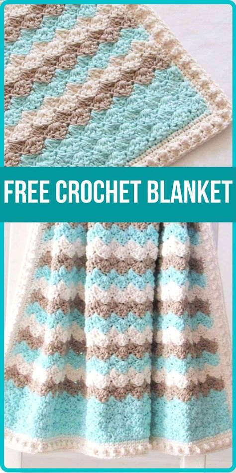 This free crochet blanket pattern is perfect for beginners. The border does not use any post stitches. This afghan can be adapted for a boy or a girl. The pattern easy, simple, and fast. #freecrochetblanketpattern, #easycrochetblanketpattern, #freecrochetbabyblanket Crochet Border For Shell Stitch Blanket, Crochet Afghan Edging, Baby Boy Afghan Crochet Patterns Free, Crochet Blanket Borders Free Pattern, Easy Baby Blanket Crochet Pattern Free, Free Crochet Blankets, Crochet Borders For Blankets, Crochet Baby Boy Blanket, Crochet Blanket Border