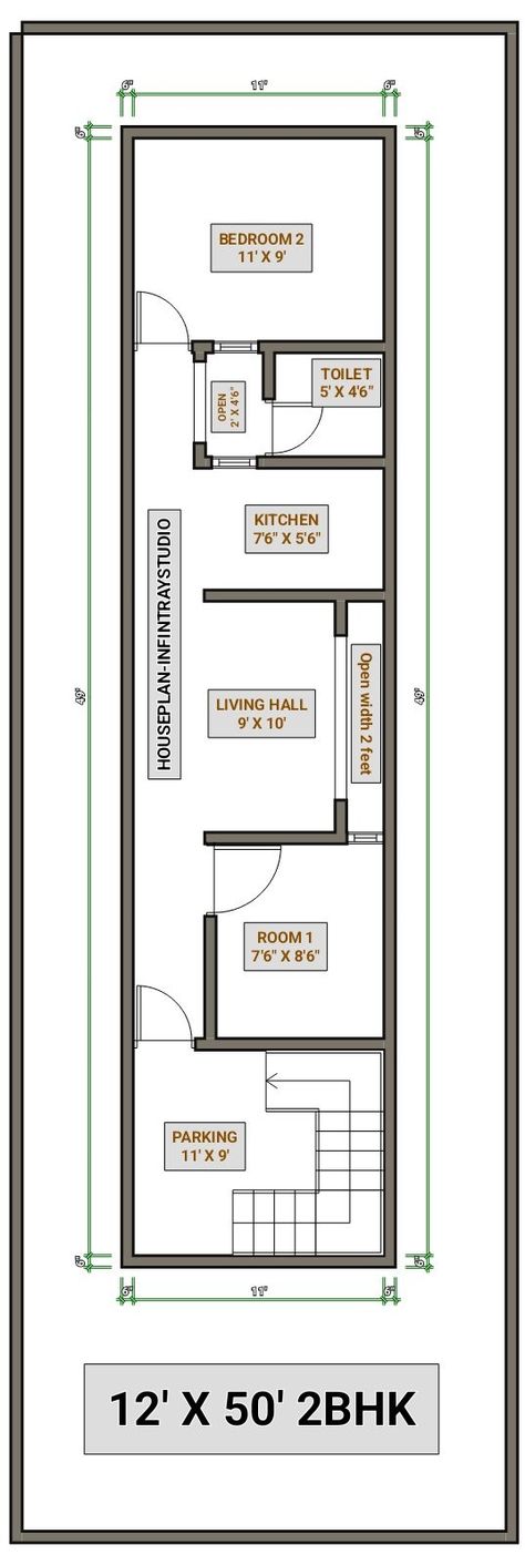 #12x50plan #12x502bhkhouseplan #12by50floorplan #12*50plan #houseplan-infintyraystudio 12×50 House Plan, 12x50 House Plans, 12×40 House Plan, Sustainable Drawing, 12x40 Floor Plan Layout, 20 50 House Plan, Smart House Plans, 20x30 House Plans, Compass Tattoos