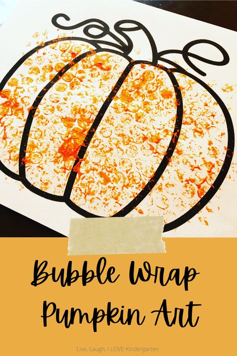 Paint pumpkins using bubble wrap dipped in paint! Easy fall art project for kids. Easy Fall Art, Bumpy Pumpkin, Pumpkin Crafts Preschool, Pumpkin Art Project, Easy Pumpkin Decorating, Pumpkins Preschool, Pumpkins Kindergarten, Paint Pumpkins, Halloween Centers