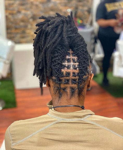 Barrell Twist On Locs Ponytail, Barrel Twist Into Ponytail Locs, Locs Side Ponytail, Side Ponytail Loc Styles, Loc Styles To The Side, Barrels Locs, High Side Ponytail, Loc Ponytail, Lock Hairstyles