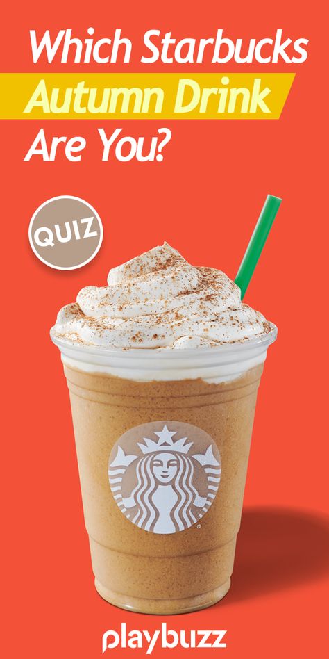 Starbucks Autumn, Cocktail Graphic, Autumn Drink, Starbucks Fall Drinks, Quiz Personality, Fall Collage, Salted Caramel Mocha, Food Quiz, Fall Drink