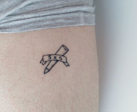 Buffy stake Friendship Stick And Poke, Buffy Tattoo, Simple Tats, Slayer Tattoo, Stick And Poke Tattoo, Small Dragon Tattoos, Stick N Poke Tattoo, Under Your Spell, Bff Tattoos