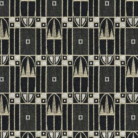 Joseph Hoffmann Textile Fabric Design | Wiener Werkstatte Textile Fabric Design | Backhausen Art Deco ZackenKrone (Spiked Crown) from Loome Fabrics Josef Hoffmann Textile, Wiener Werkstatte Textile, Spiked Crown, Art Deco Curtains, Wiener Werkstatte, Koloman Moser, Art Deco Fabric, Josef Hoffmann, Vienna Secession