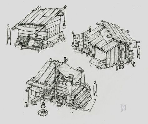 Fallout 4 Settlement, Props Concept, Building Drawing, Isometric Art, Game Environment, Game Concept Art, Fallout 4, Concept Art Drawing, Prop Design