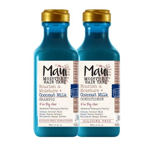 PRICES MAY VARY. MOISTURIZE & NOURISH LOCKS: This 13-fluid ounce bottle of Maui Moisture Nourish & Moisture + Coconut Milk Curl Shampoo helps hydrate and nourish curls for a healthy-looking glow and shine CURLY HAIR CARE: Ideal for wavy to tight curls, the hydrating shampoo is suitable for daily use and safe for use on color-treated hair to help detangle curls and restore strands without buildup UNIQUE BLEND WITH ALOE VERA: The rich blend of this nourishing vegan shampoo contains 100% aloe vera Maui Hair Products, Detangle Curly Hair, Coconut Milk Conditioner, Shea Butter Shampoo, Coconut Milk Shampoo, Maui Moisture, Coconut Shampoo, Curl Shampoo, Nourishing Shampoo