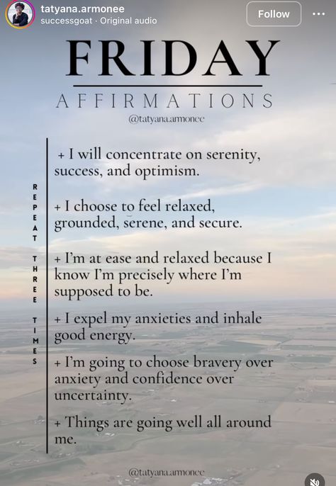 Friday Affirmations Motivation, Midday Affirmations, Promotion Affirmations, Miracle Morning Affirmations Hal Elrod, Fear Of Failure Affirmations, Morning Affirmations, Good Energy, Choose Me, Confidence