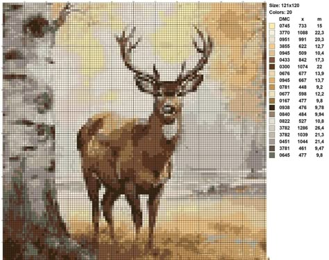 Hunting Cross Stitch Patterns, Witchy Stitcher, Deer Cross Stitch, Deer Crossing, Grid Art, Cross Stitch Landscape, Animal Cross Stitch, Cross Stitch Christmas Ornaments, Pixel Art Pattern