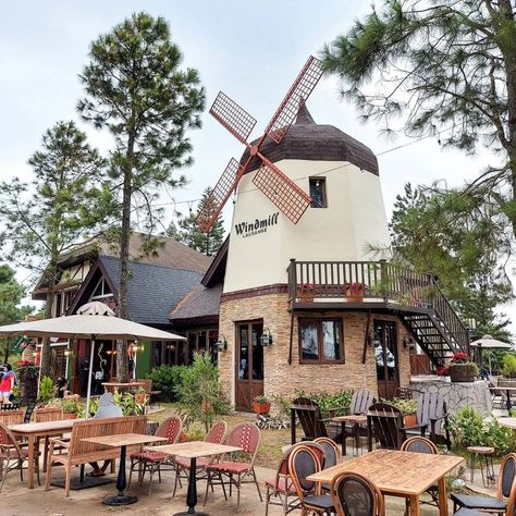 Windmill Lausanne In Tagaytay Is A New Swiss-Themed Restaurant Hot Chocolate Images, Windmill Images, Themed Restaurant, Artisan Tea, Swiss Style, Red Images, Sky Bar, Tagaytay, Backyard Garden Design