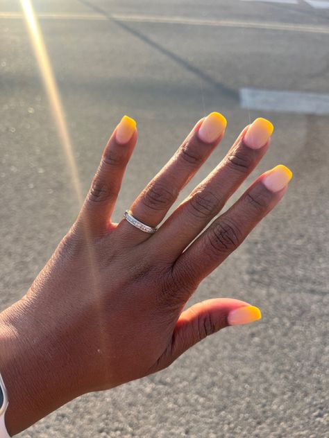 Ombre Nails Yellow, Yellow Ombré Nails, Ombré Nails, Nails Yellow, Yellow Ombre, Ombre Nails, Manicure, Nails, Yellow