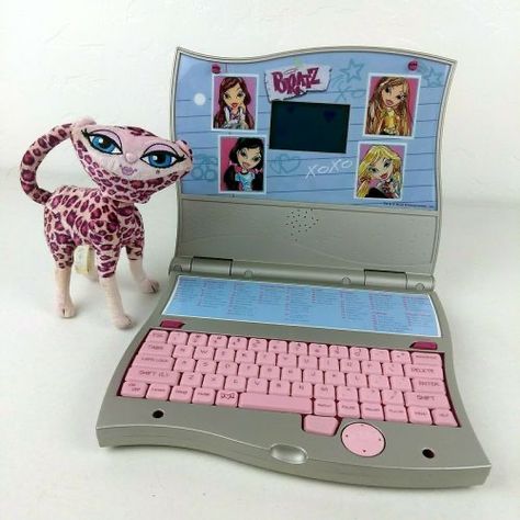 Bratz Laptop, 2000s Childhood Aesthetic, 2000s Computer, Toy Computer, Childhood Core, 2000s Core, 2000s Childhood, Childhood Aesthetic, Bratz Doll Outfits