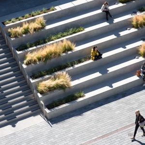 Public Stairs, Landscape Stairs, Building Stairs, Stairs Architecture, Outdoor Stairs, Grand Staircase, Roof Garden, Contemporary Landscape, Stairs Design