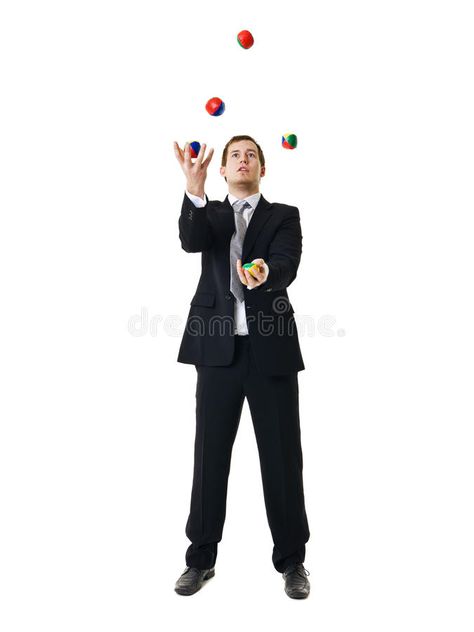 Juggling man. Juggling businessman isolated on white background , #Ad, #businessman, #man, #Juggling, #background, #white #ad Person Juggling Reference, Juggling Reference, Juggling Pose Reference, Juggling Pose, Juggling Illustration, Man Stock Photo, Lucid Dreaming, Reference Poses, Background White