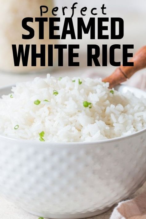 Steamed Rice In Rice Cooker, Rice Board, Rice On Stove, Steam Rice Recipe, Steamed Rice Recipe, White Rice Recipes, Rice On The Stove, Steamed White Rice, Starch Solution