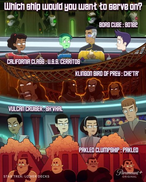 STAR TREK: LOWER DECKS - poster for "Wej Duj (Three Ships)" Season 2 Episode 9 Vulcan Star Trek, Star Trek Lower Decks, Lower Decks, Enterprise Nx 01, Crazy Fans, Lower Deck, Star Trek, Decks, Movies And Tv Shows