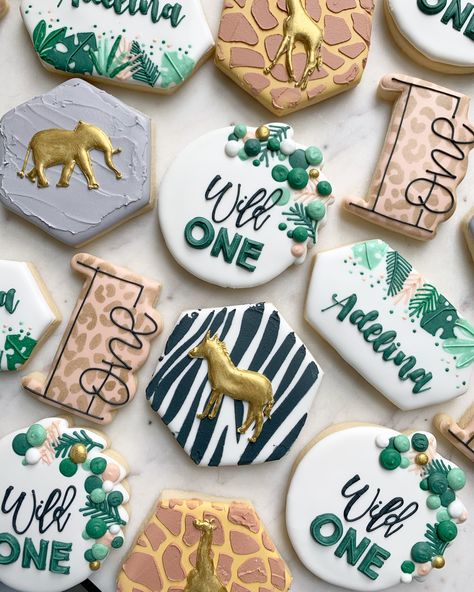 Wild One Cookies, Safari Cookies, First Birthday Cookies, Wild Birthday Party, Boys First Birthday Party Ideas, Boys 1st Birthday Party Ideas, Twins 1st Birthdays, Wild One Birthday Party, 1st Birthday Themes