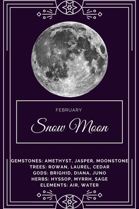 Snow Moon 2023, Snow Moon Ritual, February Snow Moon, February Moon, Witchy Calendar, Full Snow Moon, February Full Moon, Full Moon Spells, Moon Meditation